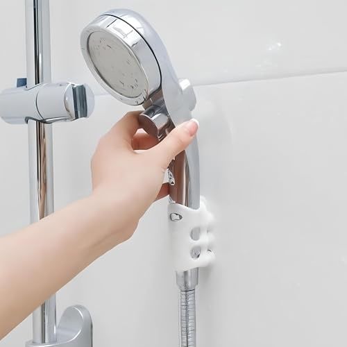 Diğer 57858324453729499283959 Vantuzlu Duş Başlığı Tutucu Silikon, Ayarlanabilir, Aletsiz Kurulum 6998