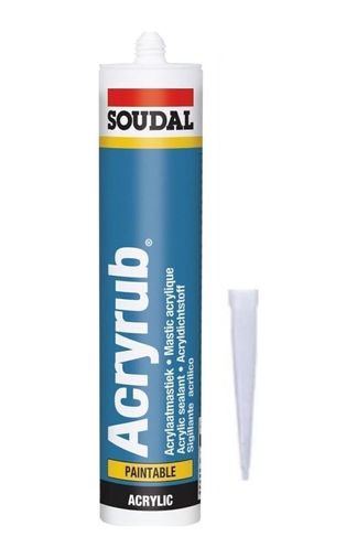 Diğer 57858324453937799283959 Soudal Acryrub Silikonize Mastik 500 Gr Beyaz Açık Gri