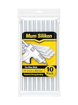 Diğer 57858324453954799283959 Silikon Mum Çubukları, İnce, 7.4Mm, 10'lu Paket Açık Gri