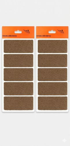 Diğer 57858324454010199283959 Dikdörtgen Yapışkanlı Mobilya Altlığı 2 Plaka X 5 Adet - 9X4.5 Cm Kesilebilir Ağır Eşya Ve Koltuk Koruyucu Ped Ahşap