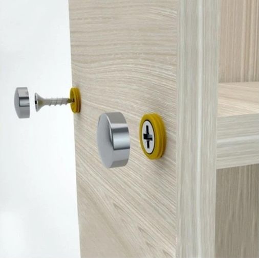 Diğer 57858324454019299283959 Dekoratif Vida Kapağı Sarı 20Mm - 10 Adet Ahşap