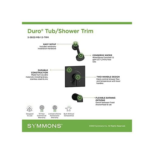 Diğer 57858324454036699283959 S-3602-Mb-1.5-Trm Duro Küvet/duş Kabı, Kollu Ve İkincil Entegre Ses Kontrolü, Mat Siyah Açık Mavi