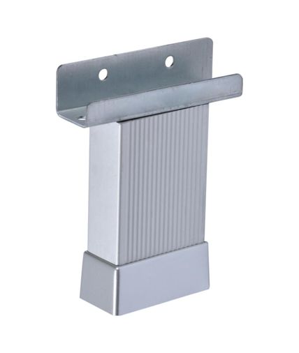 Diğer 57858324454256299283959 Alüminyum U Ayak Masa Koltuk Dolap Ayağı, 1 Cm Yükseklik Ayarlı, Gri Renk 5 Cm Abanoz