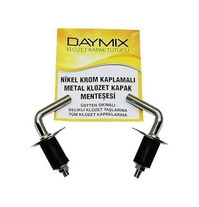 Diğer 57858324454325299283959 Daymix Metal Klozet Kapak Menteşesi, Üstten Sıkmalı, Nikel Krom Kaplamalı, Klozet Taşları İçin Vidalı Montaj Sistemi Ahşap