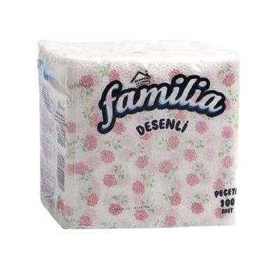Diğer 57858324454809899283959 Familia Tek Katlı Desenli Peçete 100 Adet -