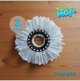 Diğer 57858324560099283959 360 Twister Mop 2'lı 2Adet Açık Gri