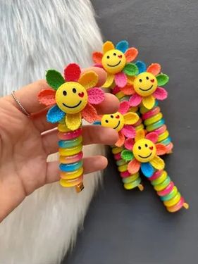 Diğer 66341491 Gülen Güneş Spiral Toka Altın - Beyaz