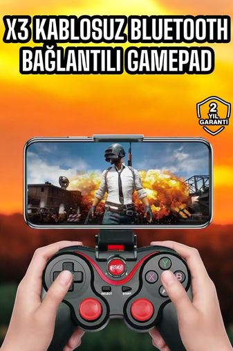 Diğer 68082587 Android Uyumlu Gamepad X3 Game Stick Oyun Kolu Bluetooth Bağlantılı