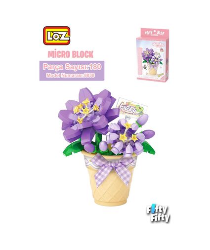 Diğer 76396278 Loz Micro Block Serisi Çiçek Buketi 180 Parça Oyuncak Yapım Seti Fflz-8838
