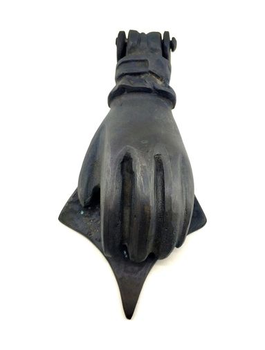 Diğer 76831929 Antika Tarz Dekoratif Pirinç El Kapı Tokmağı, Taktak - 167X75 Mm, Oksit
