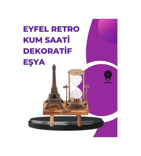 Diğer 94552743 Ev, Ofis Ve Kafeler İçin Retro Ahşap Kum Saati Dekorasyonu