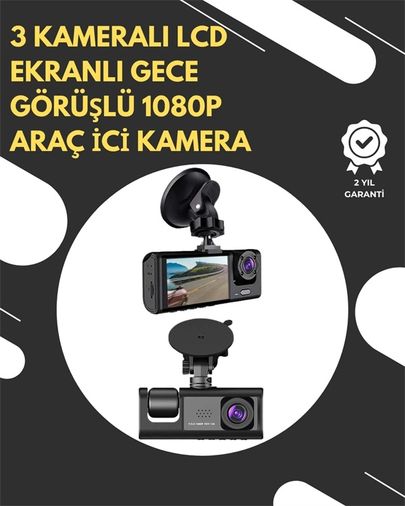 Diğer 94855513 G-Sensör Ve Hareket Algılama Destekli 1080P Araç İçi Güvenlik Kamerası