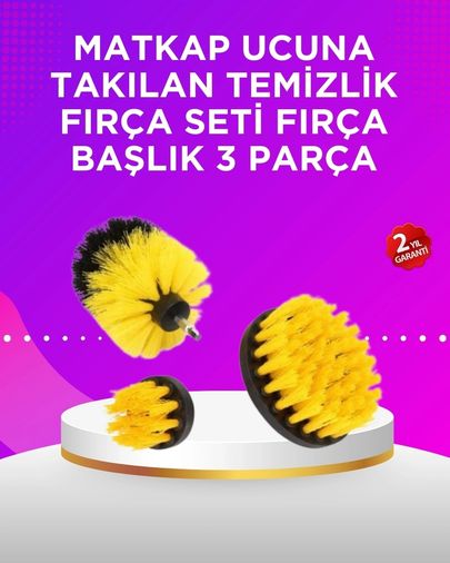 Diğer 96854245 Matkap Ucu Temizlik Fırçası Seti Banyo Fayans Zemin İçin