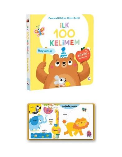 Diğer İlk 100 Kelimem Hayvanlar Pencereli Dokun-Hisset - Huvj-759480