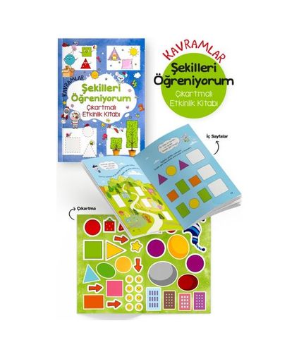 Diğer Kavramlar Şekilleri Öğreniyorum Çıkartmalı Etkinlik Kitabı - 3 Yaş + - Huvj-753192