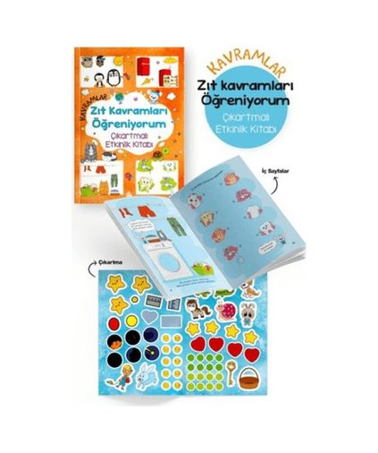 Diğer Kavramlar Zıt Kavramları Öğreniyorum Çıkartmalı Etkinlik Kitabı - 3 Yaş + - Huvj-753199