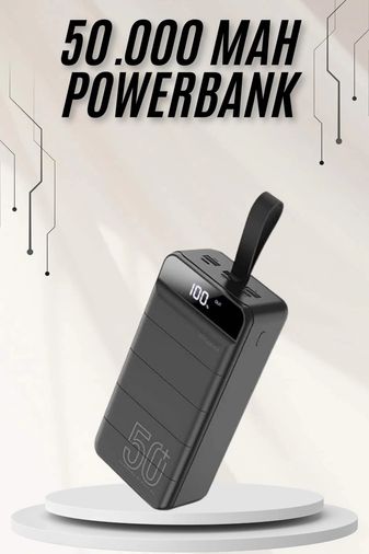 Diğer MEYTDUCZ50000MAHPOWERBANK1-BLMY Mey İthalat Powerbank Çoklu Şarj Girişi 50.000 Mah Taşınabilir Dijital Göstergeli Çok Renkli