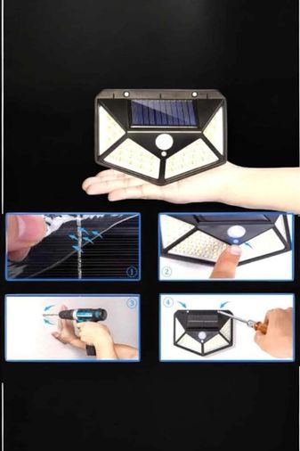 Diğer MEYTDUCZYX100LAMBA2-BLMY Mey İthalat Güneş Enerjili Bahçe Aydınlatma Lambası Solar 100 Led Lamba