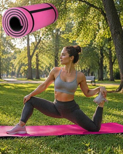 Diğer MEYTDUCZZZ10MMYOGAMATIPEMBE-4-BLMY Mey İthalat 10 Mm Spor Ve Kamp Matı Çok Amaçlı Kullanım Hafif Taşınabilir Dayanıklı Eva Yapı Çok Renkli