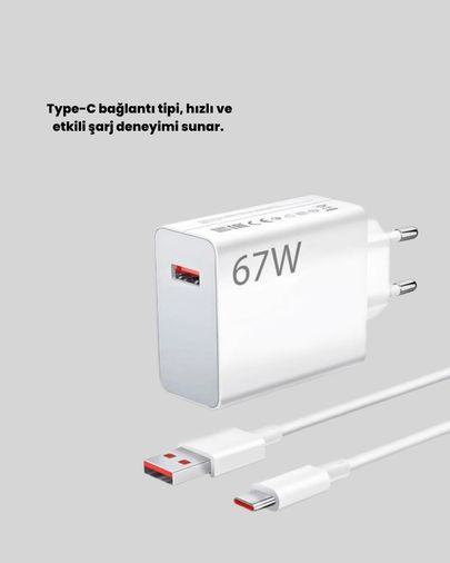 Diğer MEYTDUCZZZ67WŞARJALETİİ-19-BLMY Mey İthalat 67 Watt Type C Hızlı Şarj Başlık Xiaomi Black Shark Uyumlu
