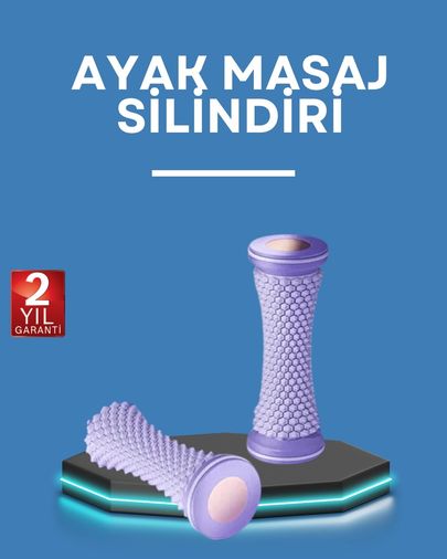 Diğer MEYTDUCZZZAYAKSİLİNDİRMASAJALETİ-9-BLMY Mey İthalat Ayak Masaj Rulosu Akupresur Silindir Kas Gevşetici Taşınabilir ---
