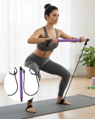 Diğer MEYTDUCZZZPİLATESSET-2-BLMY Mey İthalat Taşınabilir Pilates Bar Ev Sporuna Uygun Hafif Ve Dayanıklı Yapı Mor