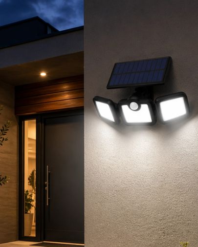 Diğer MEYTDUCZZZV023BAHÇELAMBASI-BLMY Mey İthalat Solar Sensörlü Led Projektör Hareket Algılayıcılı Güneş Enerjili Bahçe Lambası Dış Mekan Aydınlatma