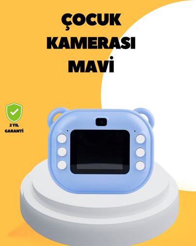 Diğer MEYTDUCZZZY600ÇOCUKKAMERAMAVİ-BLMY Anında Baskı Özellikli Şipşak Kamera 24Mp Hd Çift Lensli, 32Gb Hafızalı