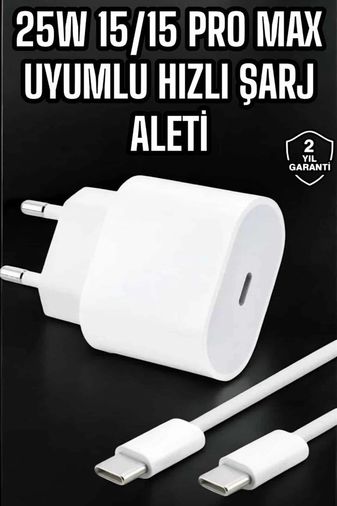 Diğer MEYTDUUCZ25WİPHONEŞARJ2-BLMY Mey İthalat Güç Adaptörü Ve Kablosu Şarj Aleti 15/15 Pro Max Uyumlu Hızlı Şarj 01843790