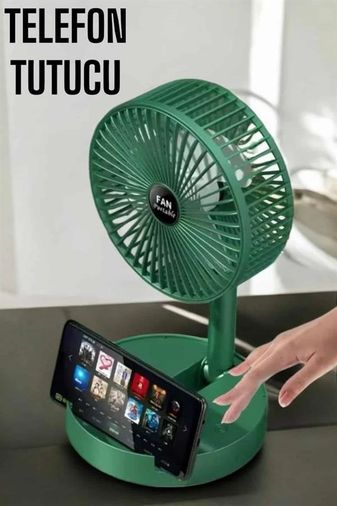 Diğer MEYTDUUCZKATLANABİLİRVANTİLATÖR1-BLMY Mey İthalat Soğutucu Vantilatör Telefon Standlı Mini Fan
