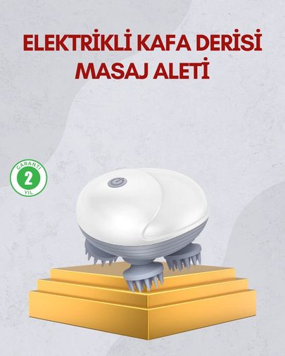 Diğer MEYTDUUCZZKK17KAFAMASAJALETİ-3-BLMY Mey İthalat Kablosuz Kafa Ve Vücut Masaj Aleti Taşınabilir Tasarım Çok Renkli