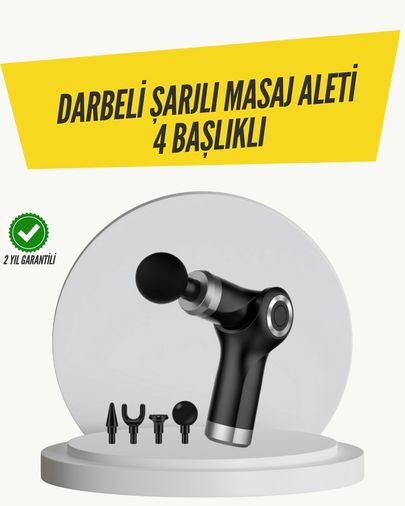 Diğer MEYTDXUCZKH800MASAJ-BLMY Mey İthalat Mini Masaj Tabancası 4 Başlık 6 Hız Ayarlı Çok Renkli