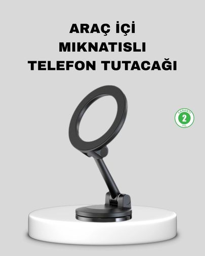 Diğer MEYTDXUCZZZTELEFONT-BLMY Mey İthalat Katlanır Manyetik Araç İçi Telefon Tutucu 360 Dönebilen, Magsafe Uyumlu, Güçlü Mıknatıslı Tasarım