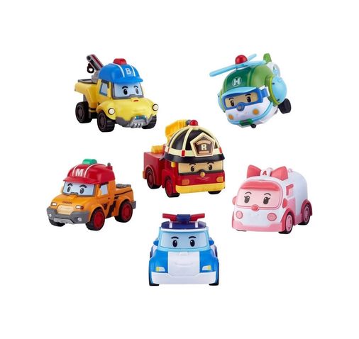 Diğer MEYXTPOLI/ZR-914-BLMY Mey İthalat Robocar Poli Gogo Rescue Deluxe 6'lı Set