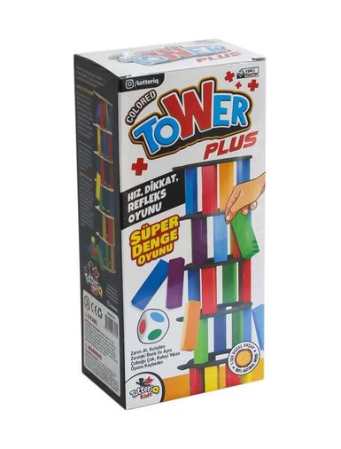 Diğer MEYXTTOTTERİQ.7317-BLMY Mey İthalat 7317 Renkli Plus Tower Süper Denge Oyunu 54 Adet -