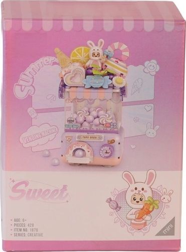 Diğer MEYXTVAGON.LZ1679-BLMY Mey İthalat Lz1679 Sevimli Gashapon Makineleri Mor Block Oyuncak 428 Prç