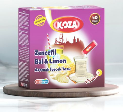 Diğer RT-RYL-HMR14722x Koza Tek İçimlik Zencefil Bal Limon Aromalı Toz İçecek 40'lı 1 Kg
