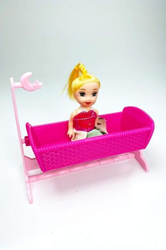 Diğer RT-RYL-OYN10027 Sallanan Beşikli Parmak Bebek 10 X 10 Cm