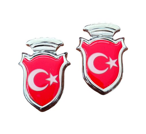 Diğer STC-ARM-ARM30-BLNC Türk Bayraklı Arma Damla Etiket Kırmızı 2& 39Li