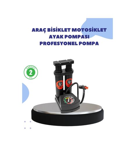 Diğer TRİTHLTUCZZZARAÇPOMPASITDR-3-BLNCCC Çok Amaçlı Ayaklı Lastik Pompası Yüksek Hassasiyetli