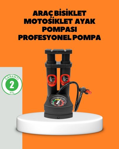 Diğer TRİTHLTUCZZZARAÇPOMPASITDR-BLNCCC Ayaklı Bisiklet Pompası Basınç Göstergeli Çok Amaçlı