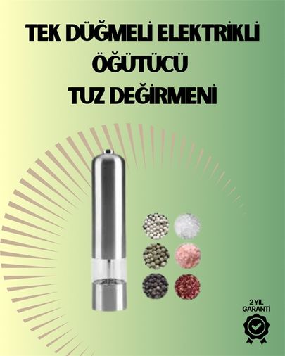 Diğer TRİTHLTUCZZZİBİCOBAHARATÖĞÜTÜCÜ-3-BLNCCC Pilli Otomatik Baharat Değirmeni Gıda Sınıfı Çelik Sessiz Öğütücü Alet Çok Renkli