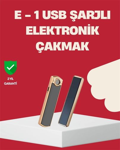 Diğer TRİTHLTUCZZZŞARJLIÇAKMAK-8-BLNCCC Rüzgar Geçirmez Elektronik Çakmak Modern Tasarım, Metal Gövde