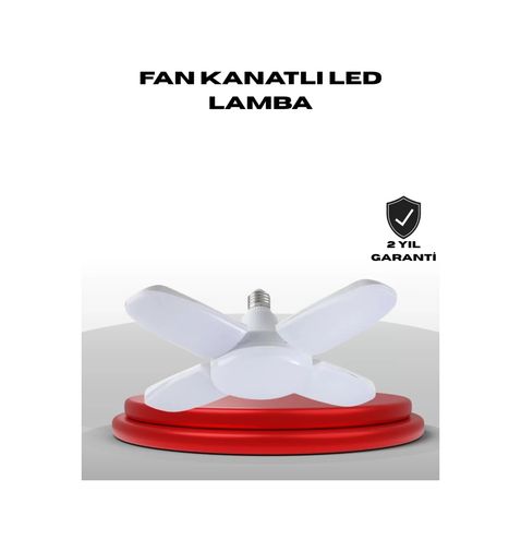 Diğer TRİTHLTUCZZZVM60LEDAMPÜL-BLNCCC 4 Kollu Katlanır Pervane Led Ampül 60 Watt Yüksek Aydınlatma Ve Enerji Tasarrufu Çok Renkli