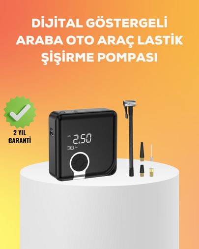 Diğer TRİTHLTUCZZZZC001ARAÇPOMPASI-3-BLNCCC Çok Fonksiyonlu Akıllı Lastik Şişirme Cihazı