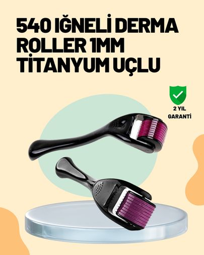 Diğer TRİTHLTXUCZZZDERMAROLLERRRRRR-2-BLNCCC Cilt Yenileyici Derma Roller Mikro İğneli Bakım Aracı