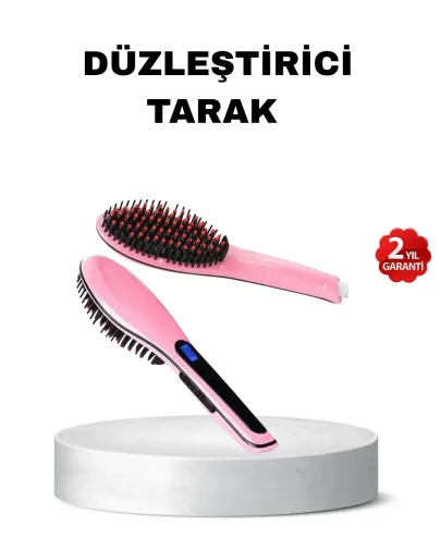 Dijital Ekranlı Serak Saç Düzleştirici Tarak – 5 Kademeli Isı Ayarı, İyon Kontrollü