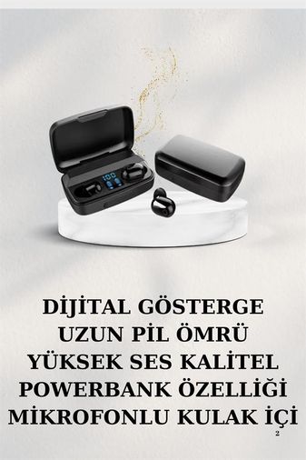 Dijital Göstergeli Bluetooth Kulaklık Kablosuz TWS Stereo Bluetooth 5.0