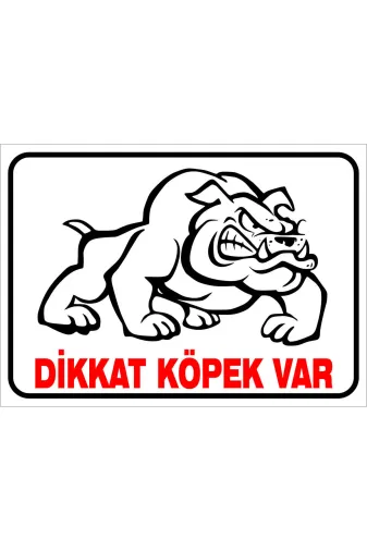 Dimora TYCMNA9TGN169498226834009 Dikkat Köpek Var Levhasi 50X70 Cm Sticker