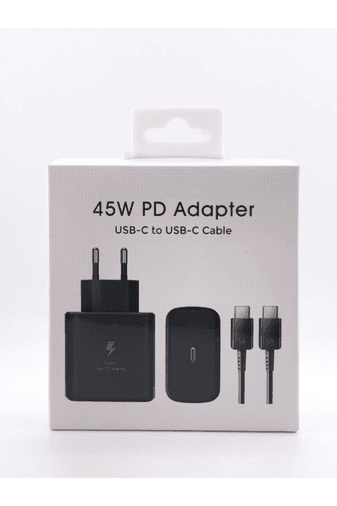 DmJu4Ytehi Samsung Galaxy S24 Uyumlu 45 Watt Hızlı Şarj Aleti - Usb-C Adaptör Ve Kablo